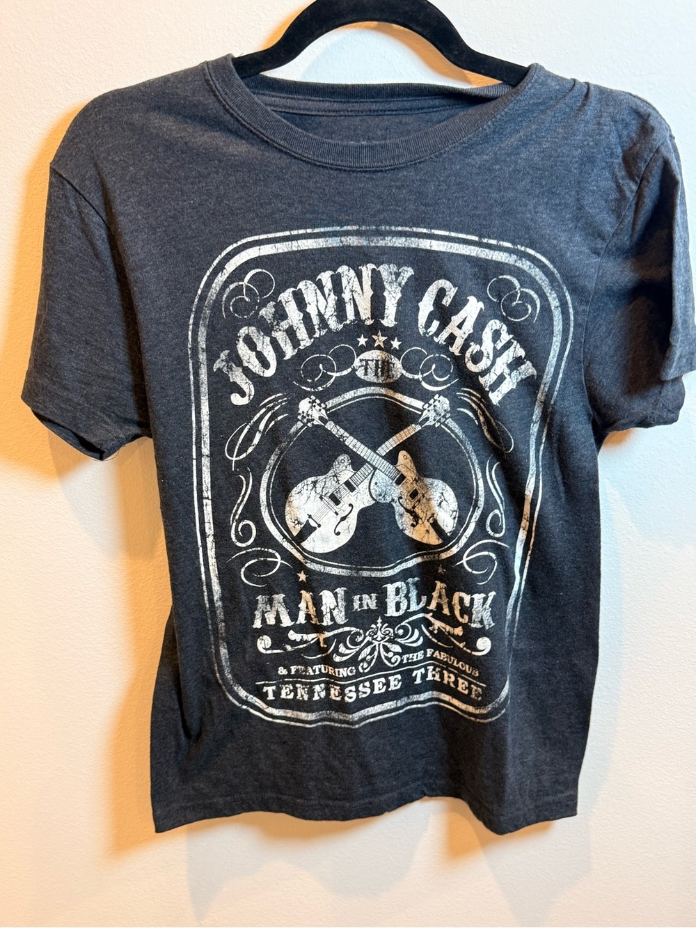 Johnny Cash 'Man in Black' Short‎ Sleeve Graphic Tee - Black